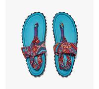 Gumbies Slingback Sandals | Unisex Flip-Flop Style with Recycled Rubber Sole, Cotton Canvas Toe Post & Stretchy Back Straps | Casual, Comfortable & Travel-Ready Footwear | Turquoise Vintage | EU 40