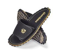 Gumbies Strider Sliders | Unisex Adjustable Slide Sandals with Recycled Rubber Outsole & Cotton Canvas Lining | Comfortable, Contoured & Easy-Wear Summer Footwear | Grey | EU 44