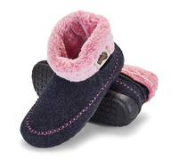 Gumbies - Unisex Slipper Boot Ossa High - Indoor Outdoor Eco-Friendly Felt Upper, Recycled Rubber Gumtread Sole - Navy & Pink - EU39