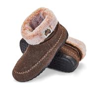 Gumbies - Unisex Slipper Boot Ossa High - Indoor Outdoor Eco-Friendly Felt Upper, Recycled Rubber Gumtread Sole - Chocolate & Cream - EU39