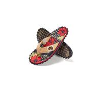 Gumbies Islander Unisex Flip Flops, with Supersoft Cotton Toe Post and Durable Recycled Rubber Sole - Comfort Guaranteed - Denim Hibiscus 7