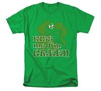 Gumby Kiss Me Im Green Unisex T Shirt, Kelly Green, Medium