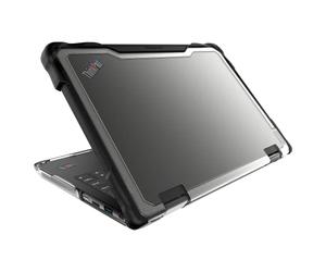 Gumdrop SlimTech Custom Case Fits Lenovo ThinkPad 11e Yoga | Gen 6 (2-in-1)-Lightweight Protection Rubberized Thread Seamless Asset Tagging Embellishment Friendly Case for School or Work-Black