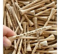gume Personalised Golf Tees, Golf Favors Golf Tees, Personalized Golf Tees, Personalized Engraved Golf Tees, Wooden Golf Tees (50 Pieces, 42mm)