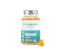 GUMEEZ Psyllium Husk Gummies - High Fibre Supplement with Inulin & Apple Cider Vinegar for Digestive Health, Regularity & Gut Cleanse - Vegan Fibre Gummies with Natural Orange Flavour - 30 Day Supply