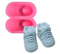 GUMEI Silicone Baby Shoe 3D Cake Mold, Non-toxic, Reusable, for Candle Making, Soap Making, Clay, Chocolate, Fondant, Cake Decoration