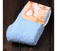 GUMEI Womens Winter Fluffy Long Socks Thick Warm Coral Fleece Sleep Floor Candy Color