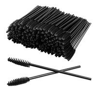GUMIKE 100pcs Black Nylon Mascara Brushes, 10cm/4'' Long, Wand, Eyelash Brushes, For Mascara, All Skin Types