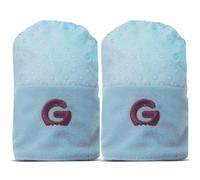 Gummee Baby Anti Scratch Mittens Blue - Newborn Gloves that Stay On, Prevent Scratching Face, Soft Comfortable Fit (0-6 Months, BPA Free)