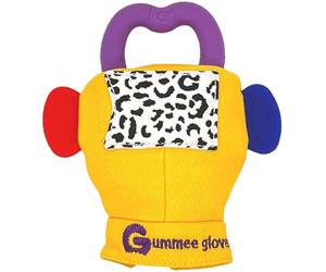 Gummee Glove Baby Teething Mitten, Yellow, 3-6 Months
