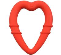 Gummee Red Heart Shaped Baby Teether - Silicone Teething Ring for Babies, Soft Chew Toy, BPA Free Infant Teether