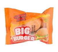 Gummi Zone - Big Burger, Fruit And Cream Flavoured Gummies, Halal, Gluten-Free, Dairy-Free, Nut-free, Suitable For Coeliac, Contains Bun, Patty, Lettuce And Tomato, 18 x 28g