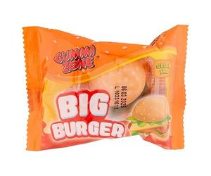 Gummi Zone - Big Burger, Fruit And Cream Flavoured Gummies, Halal, Gluten-Free, Dairy-Free, Nut-free, Suitable For Coeliac, Contains Bun, Patty, Lettuce And Tomato, 18 x 28g