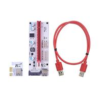 GUMMMY 50pcs VER008S 60CM PCI-E Riser Card 008S PCI Express PCIE 1x 16x Adapter 3 in 1 Power 4pin 6pin SATA for Graphics Card
