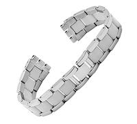 GUMMMY For Swatch solid core metal bracelet concave convex watch chain YCS Yas YGS iron men and women steel watchband ceramic strap(G16 Silvery white,19mm)