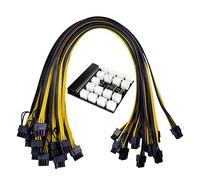 GUMMMY Power Module Breakout Board Kits with 12pcs 17pcs 18AWG 6Pin to 6+2 8Pin Power Cable for HP 1200W 750W PSU Video Card(Gold)