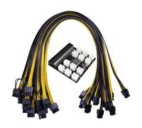 GUMMMY Power Module Breakout Board Kits with 12pcs 17pcs 18AWG 6Pin to 6+2 8Pin Power Cable for HP 1200W 750W PSU Video Card(Red)