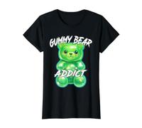 Gummy Bear Candy Addict Value Graphic T-Shirt, Women, Black, S