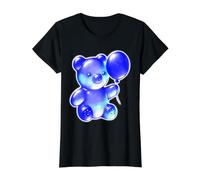 Gummy Bear Candy Balloon Blue Value Graphic T-Shirt, Women, Black, M