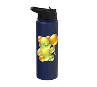 Gummy Bear Candy Balloon Yellow Stainless Steel Insulated Water Bottle