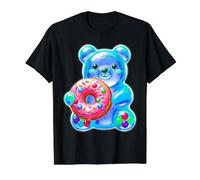 Gummy Bear Candy Donut Blue Value Graphic T-Shirt, Men, Black, L