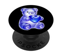 Gummy Bear Candy Heart Blue PopSockets Adhesive PopGrip