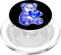 Gummy Bear Candy Heart Blue PopSockets PopGrip for MagSafe