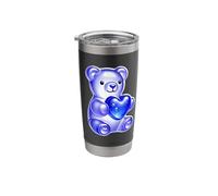 Gummy Bear Candy Heart Blue Stainless Steel Insulated Tumbler