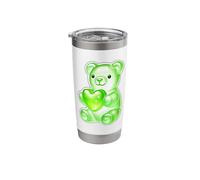 Gummy Bear Candy Heart Green Stainless Steel Insulated Tumbler