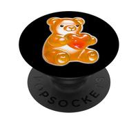 Gummy Bear Candy Heart Orange PopSockets Adhesive PopGrip