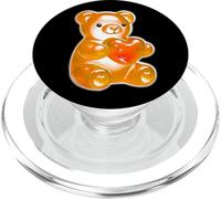 Gummy Bear Candy Heart Orange PopSockets PopGrip for MagSafe