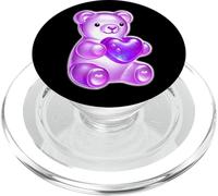 Gummy Bear Candy Heart Purple PopSockets PopGrip for MagSafe