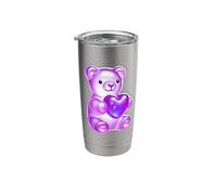 Gummy Bear Candy Heart Purple Stainless Steel Insulated Tumbler