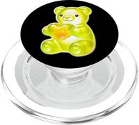 Gummy Bear Candy Heart Yellow PopSockets PopGrip for MagSafe