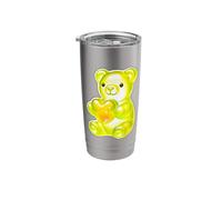 Gummy Bear Candy Heart Yellow Stainless Steel Insulated Tumbler