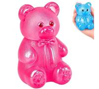 Gummy Bear Squishy Fidget Toys, Textured Sugar Squishy Bear Stress Balls Squeeze Toys, Cute Cube Bears Fidgets Sensory Toys for Anxiety Relief, Birthday Gifts Party Favors