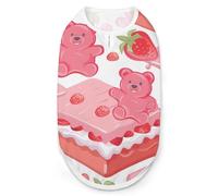 Gummy Bears And Strawberry Cake Print Pet Clothes T Shirt Pets Clothing Vests Tee Tops Dogs Costume Coat For Dog Cat M