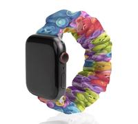 Gummy Bears Candies Replacement Watchband Cute Printed Watch Strap Elastic Solo Loop Bands Compatible for Apple Watch 42mm/44mm