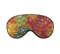 Gummy Bears Cute Sleep Masks Breathable Eye Mask with Adjustable Strap Light Blocking Comfortable Travel
