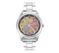 Gummy Bears Men's Wrist Watches Stainless Steel Strap Minimalist Business Quartz Watch for Daily Wear