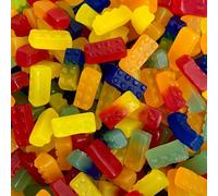 Gummy Building Block Sweet - Brick Shapped Sweet - 500g Pouch Approx 105 Sweet's - lego Brick Sweet's - Cake Decorating - Party Sweets