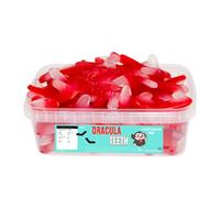 Gummy Dracula Teeth Sweets, Halloween Vampire Fangs, Vegan Jelly Sweets, 600g Tub