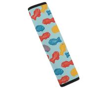 Gummy Fish Candy Car Seat Belt Pad Strap Belts Covers Universal Auto Part Accessories 1PCS