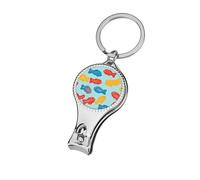 Gummy Fish Candy Nail Clipper Portable Metal Fingernail and Toenail Clippers Cutters with Bottle Opener Keychain