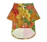 Gummy Flower Candy Dog Shirts Summer Pet Clothes Comfort T-Shirts Short Sleeveless Top for Cats Dogs M