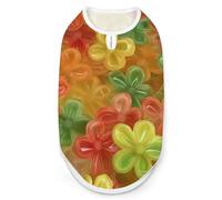 Gummy Flower Candy Dog Shirts Summer Pet Clothes Comfort T-Shirts Vest Sleeveless Tank Top for Cats Dogs M