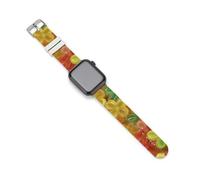 Gummy Flower Candy Silicone Smartwatch Replacement Bands Compatible with IWatch Wristbands Strap 42mm/44mm