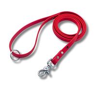 Gummy K9 Biothane Dog Leash, Professional Training Lead, Stainless Steel, New Advanced Safety Clasp, Weatherproof, Waterproof, Long Lasting, 6 Ft (3/4 Red), Small, Medium, Large Dogs, Made in USA