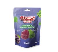 Gummy Land Peelable Gummy Grape Flavour Soft Chewy Jelly Sweets 65g x 12 Packs | Fruity Peelable Candy | Juicy Grape Gummies | Novelty Sharing Treats