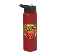 Gummy Pop Strawberry Candy Style Stainless Steel Insulated Water Bottle